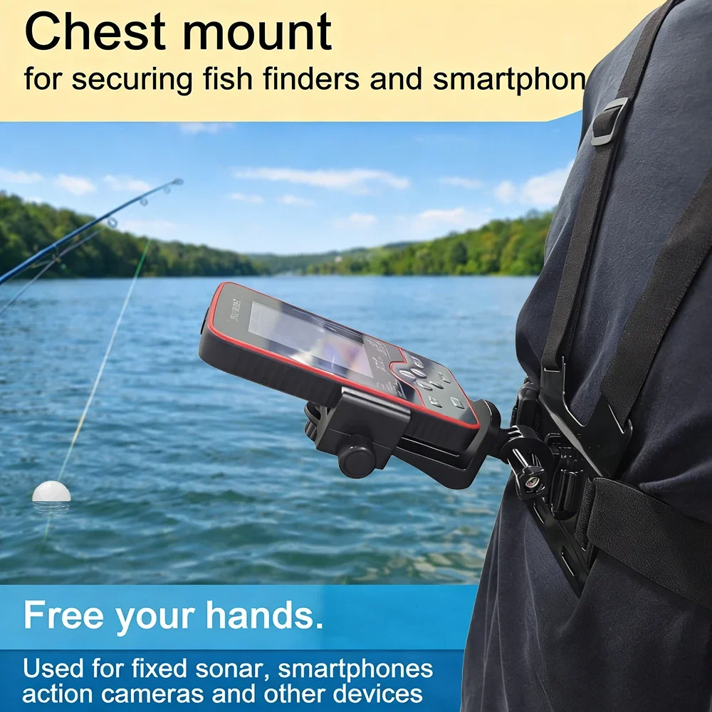 Fish Finder Mount - Borstmontage Houder voor viszoeker Borstband Draagbare